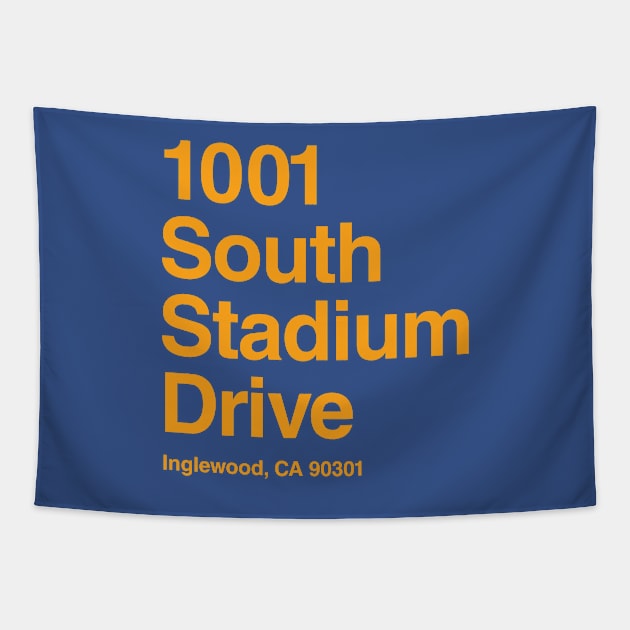 Los Angeles Rams Football Stadium Tapestry by Venue Pin