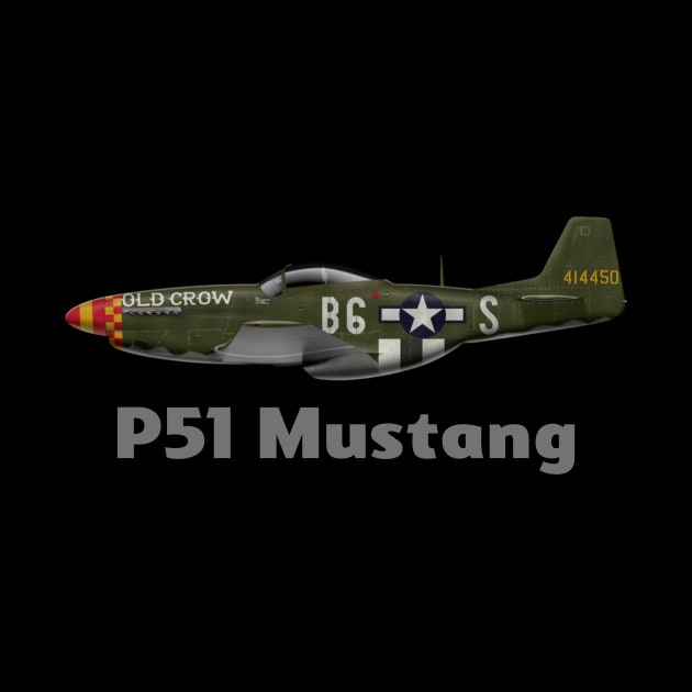 funny ww2 airplane usa p51 by untagged_shop