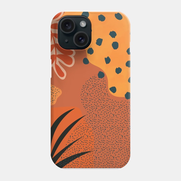 Abstract Terracota Boho Art II Phone Case by Colorable