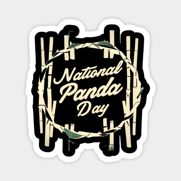 national panda day Magnet by CreationArt8