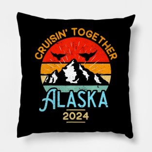 Alaska Cruise 2024 Family Friends Group Travel Matching Pillow