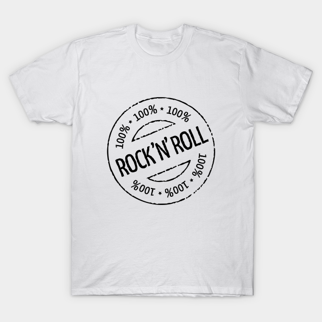 Disover 100% Rock 'n' Roll Stamp (Black) - Rock - T-Shirt