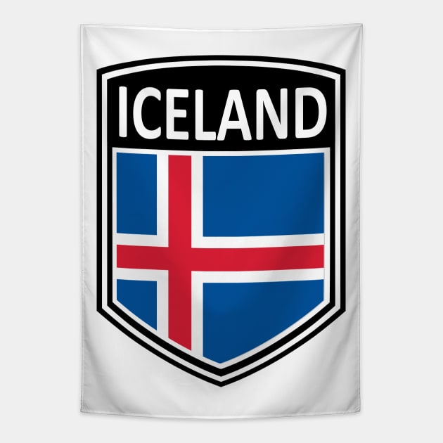 Flag Shield - Iceland Tapestry by Taylor'd Designs