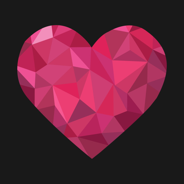 red crystal heart love