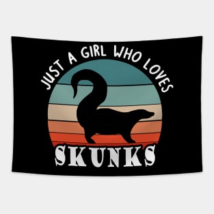 Skunk women design girls love animal Tapestry