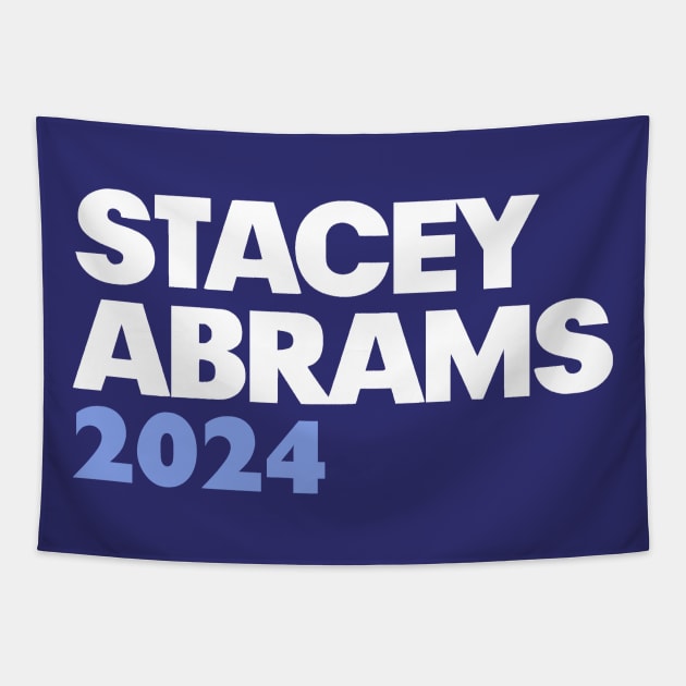 Stacey Abrams For 2024 President Purple Campaign Logo Sticker Tapestry by BlueWaveTshirts