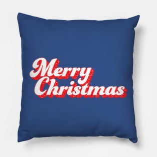 Rough Vintage Merry Christmas Design Pillow