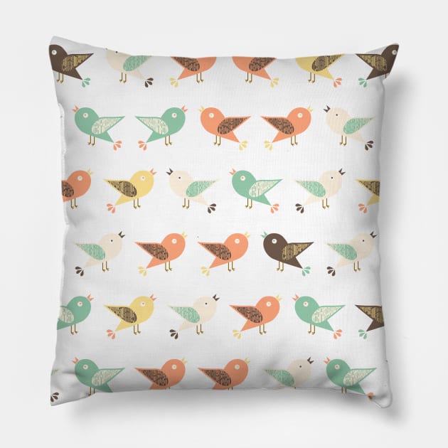 Assorted birds pattern Pillow by Gaspar Avila