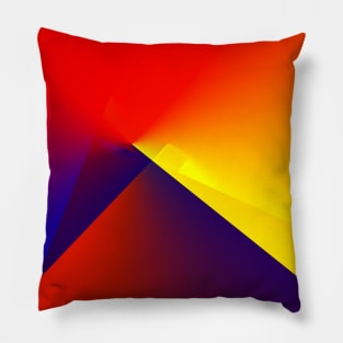 red yellow blue abstract texture Pillow