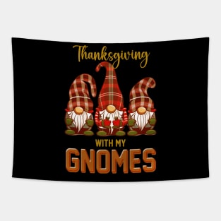 Funny Thanksgiving With My Gnomes Tapestry