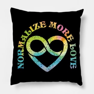 Normalize More Love Polyamory Infinity Heart Pillow