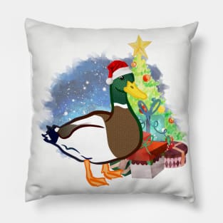 A Duck Christmas Pillow