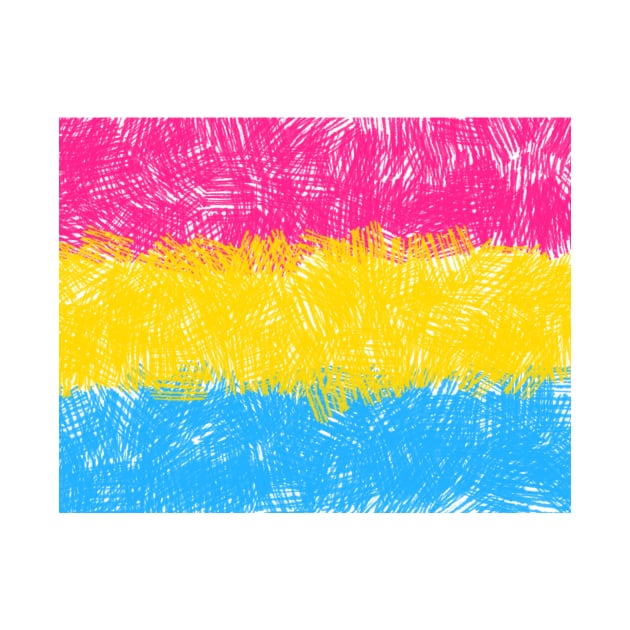 Pansexual Flag in Crosshatch Design by PurposelyDesigned