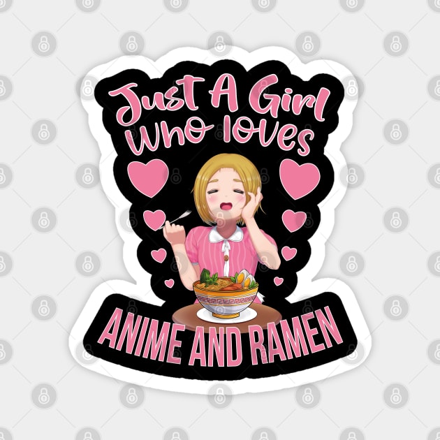 just a girl who loves anime and ramen Magnet by AbstractA