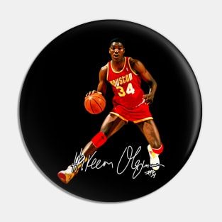 Hakeem Olajuwon The Dream Basketball Legend Signature 80S 90S Bootleg Rap Pin