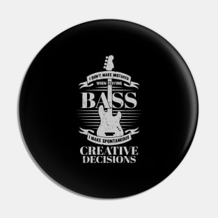 Funny Bass Guitar Music Bassist Gift Pin