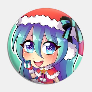 VOCALOID Hatsune Miku Chibi Christmas version Pin