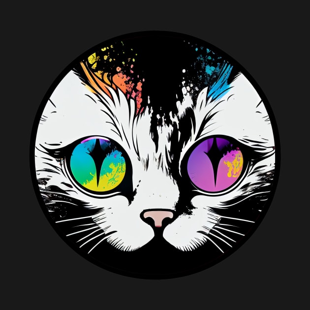 Trippy Meow Meow by Ink Fist Design