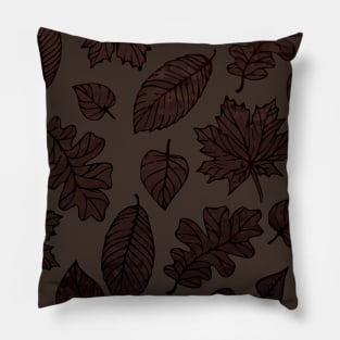 Brown Autumn Season Digital Painting Pillow