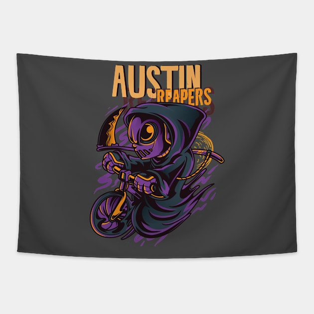 Austin Texas Reapers Tapestry by LaarniGallery