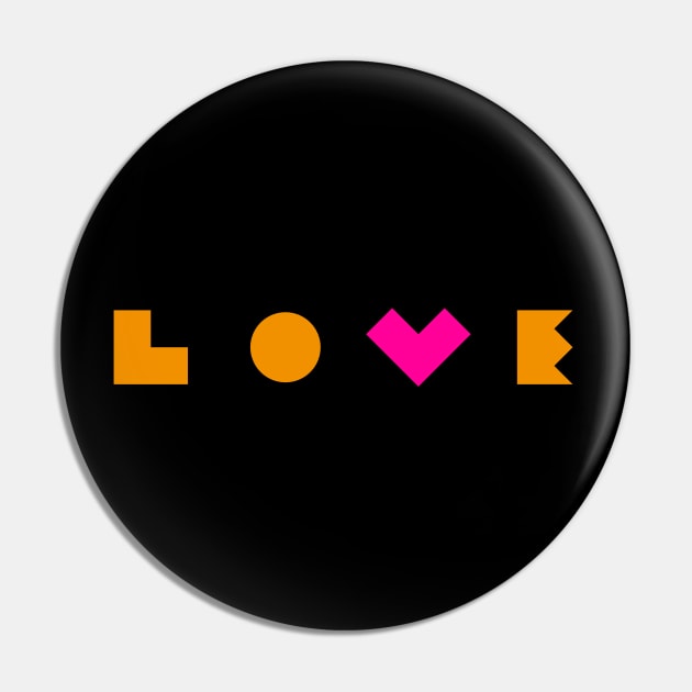 Love Pink Heart Pin by kindsouldesign