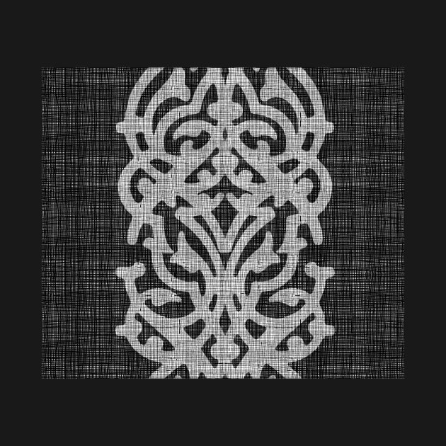 black linen with white damask by BessoChicca