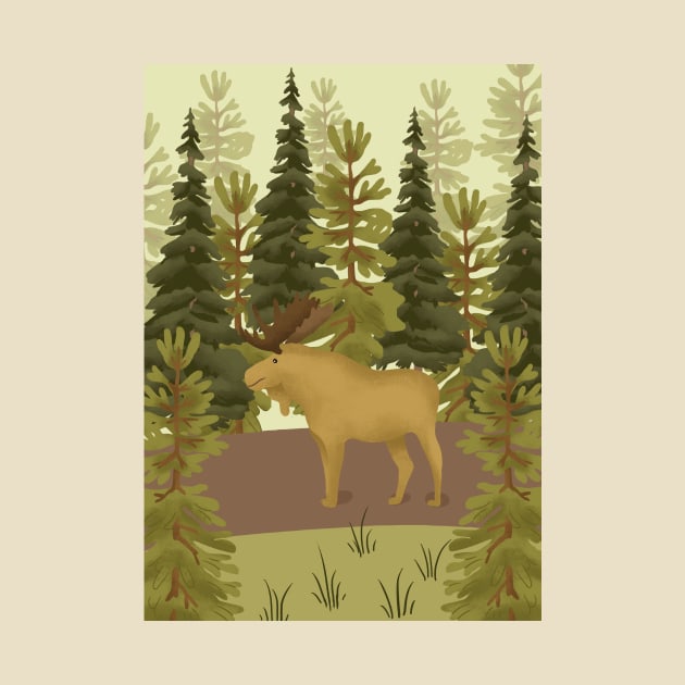 Forest Moose by Salfiart