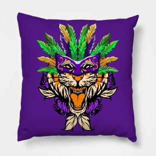 Mardi Gras 2022 Tee Year Of The Tiger Chinese Character Mask Pillow