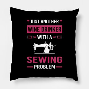 Wine Drinker Sewing Pillow