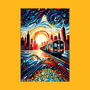 New York Subway illustration NYC Subway Train T-Shirt