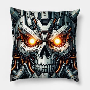 Biomech Skull S01 D05 Pillow