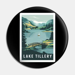 Tillery Lake North Carolina Panorama of Tranquil Landscape Pin