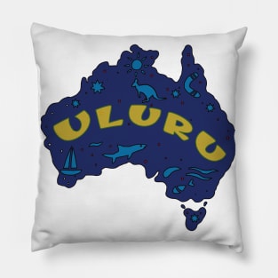 AUSTRALIA MAP AUSSIE ULURU Pillow