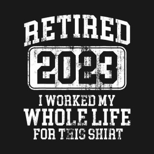 Retired 2023 Humor Short Sleeve Black T-Shirt