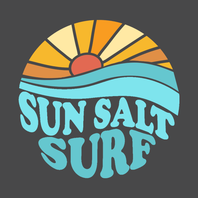 Sun Salt Surf Retro Beach by Shanti-Ru Design