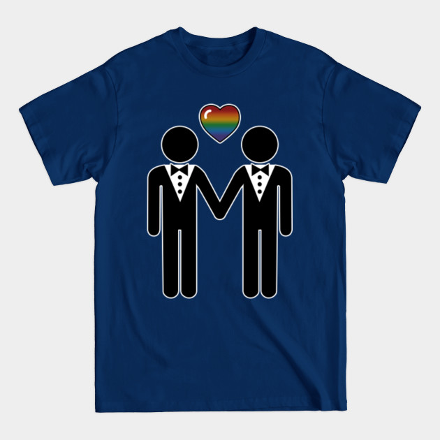 Silhouette Groom and Groom - Mr And Mr - T-Shirt