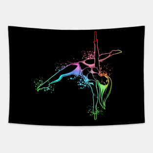 Colorful workout - Pole Fitness Tapestry