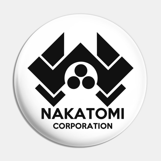 Nakatomi Logo - Black Pin by BigOrangeShirtShop