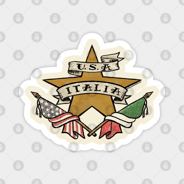 U.S.A. - ITALIA Tattoo Flash Magnet by ItalianPowerStore