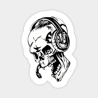 Skull Music Magnet