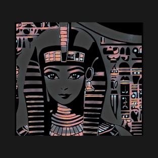 Ancient Egyptian Queen - Neon Design T-Shirt