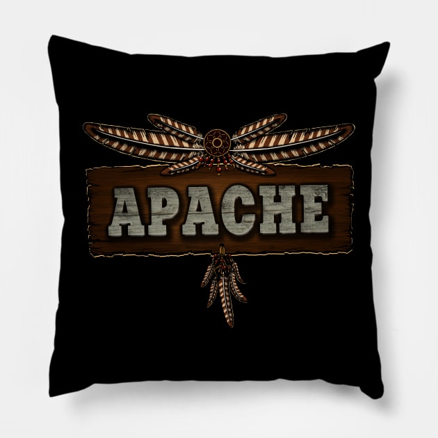 Apache People Pillow by MagicEyeOnly