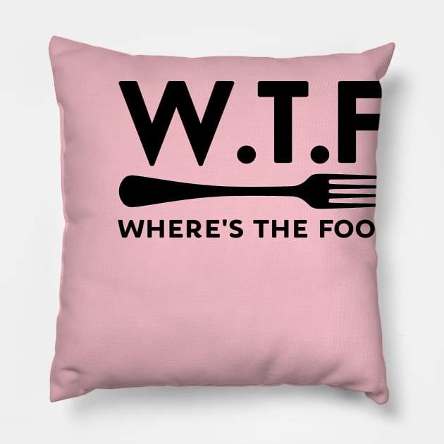 WTF - Where's the Food Pillow by David Hurd Designs