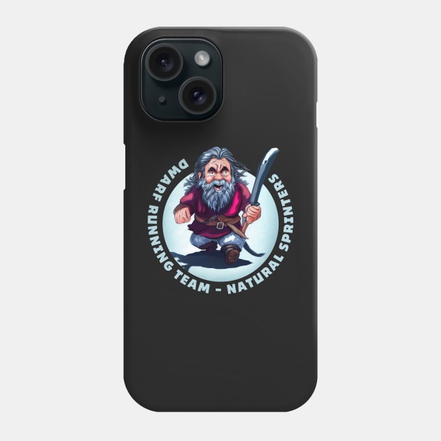 Dwarf Running Team - Natural Sprinters II - Dark - Fantasy Funny Running Phone Case by Fenay-Designs