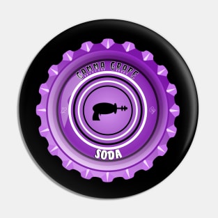 Gamma Gun Grape Soda Bottlecap Pin