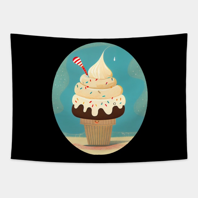 Cute Cupcake Tapestry by kozinoart