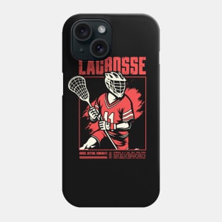 Dodge, Defend, Dominate Lacrosse Gift Phone Case