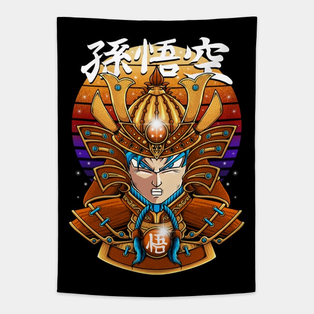 saiyan samurai Tapestry by sober artwerk