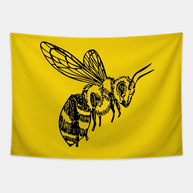 Bumble Bee Tee Tapestry by artfulfreddy