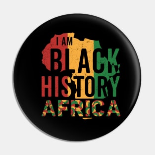 I Am Black History Month AFRICA, Blackish Pin